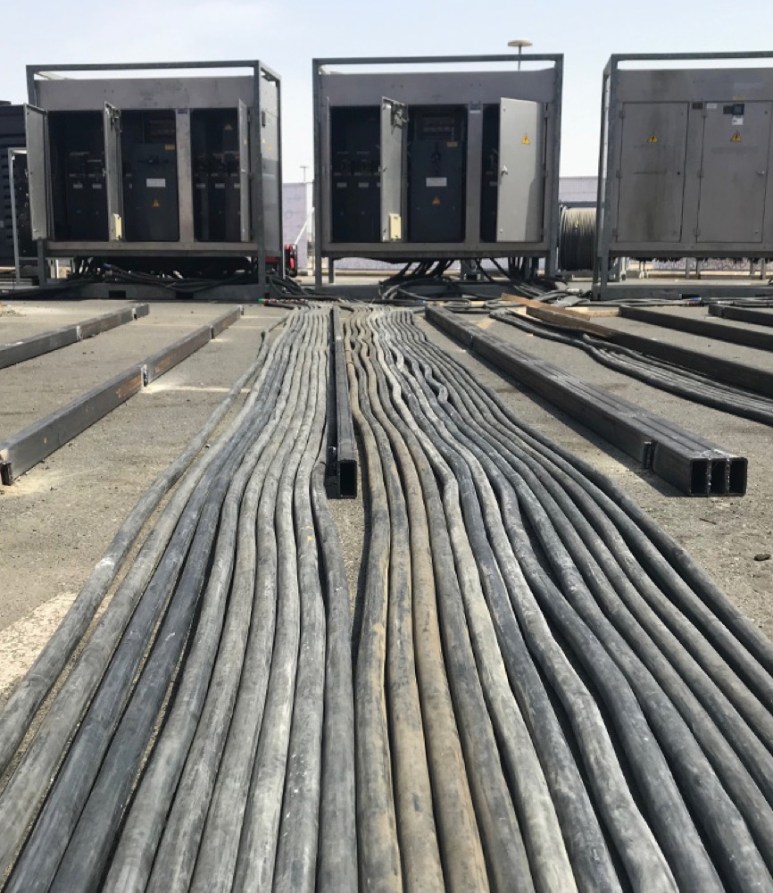 Gruppi elettrogeni installati per alimentare le tensostrutture del Jeddah Season